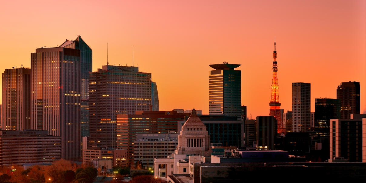 Evening city view