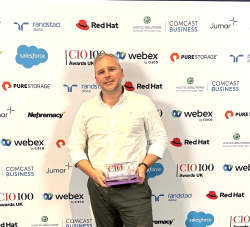 James receiving CIO award