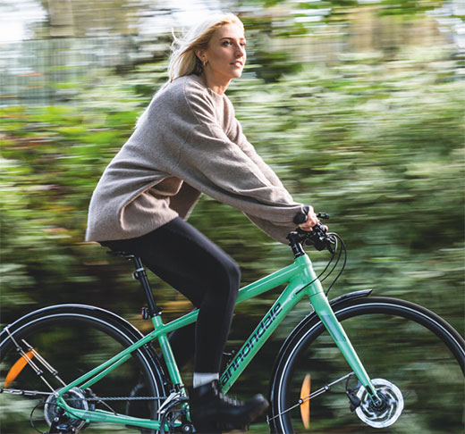 girl riding bicycle image
